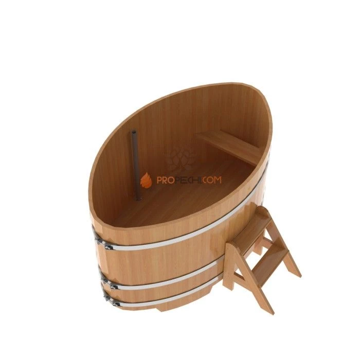 Купель BentWood овальная из натуральной лиственницы 1,15х1,83