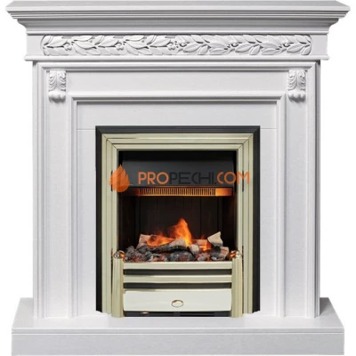 Каминокомплект Dimplex Valletta - Белый (Ширина 1040 мм) с очагом Cavendish