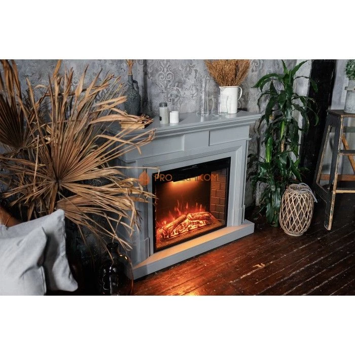 Каминокомплект Royal Flame Coventry Grey - Серый с Электрическим очагом Royal Flame Emerald 28