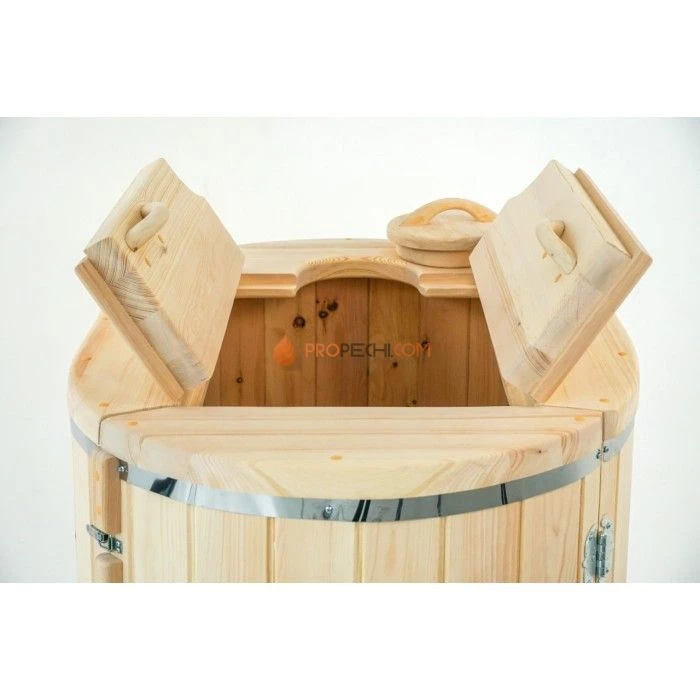 Фитобочка овальная НКЗ STANDARD из кедра, (ШИП-ПАЗ) со скошенной крышкой, 130x78x100 см / 40 мм