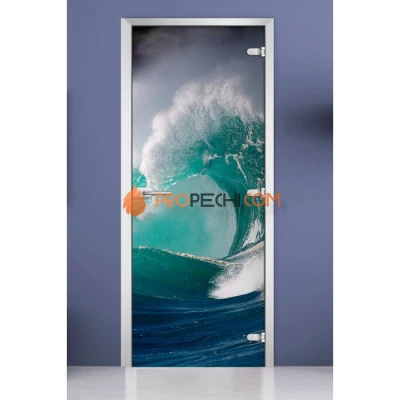 Стеклянная межкомнатная дверь DoorWood с фотопечатью Nature-20, 2000х700 мм