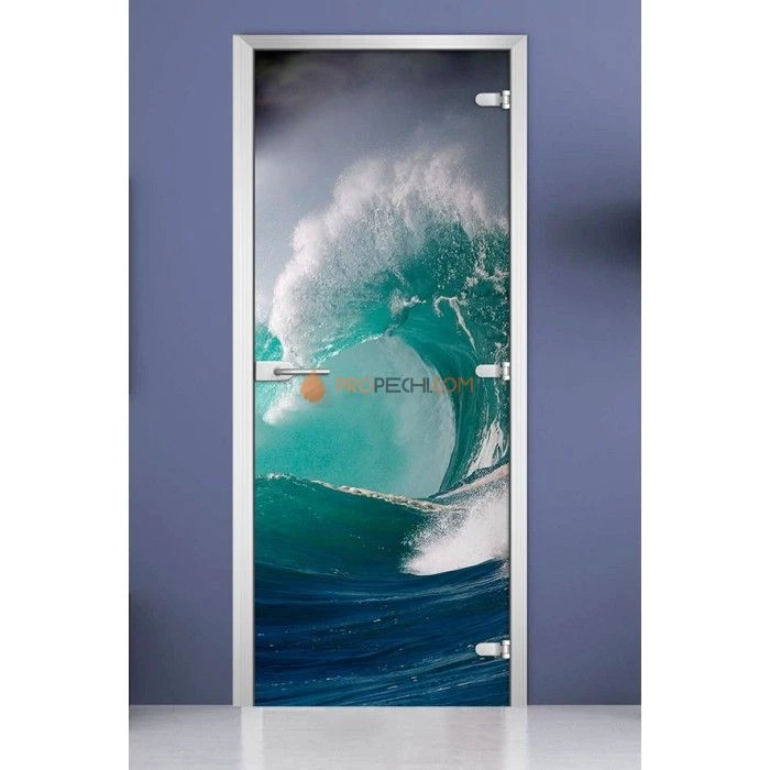 Стеклянная межкомнатная дверь DoorWood с фотопечатью Nature-20, 2000х700 мм