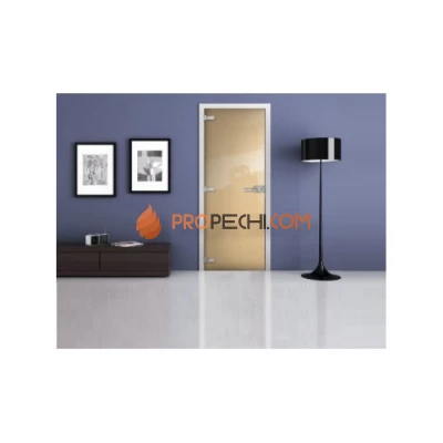 Стеклянная межкомнатная дверь DoorWood с фотопечатью Ral 1015, 2000х600 мм