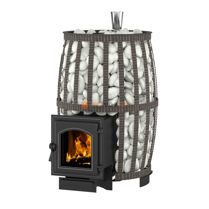 Чугунная печь для бани Везувий Легенда Русский пар Ковка 24 (270)