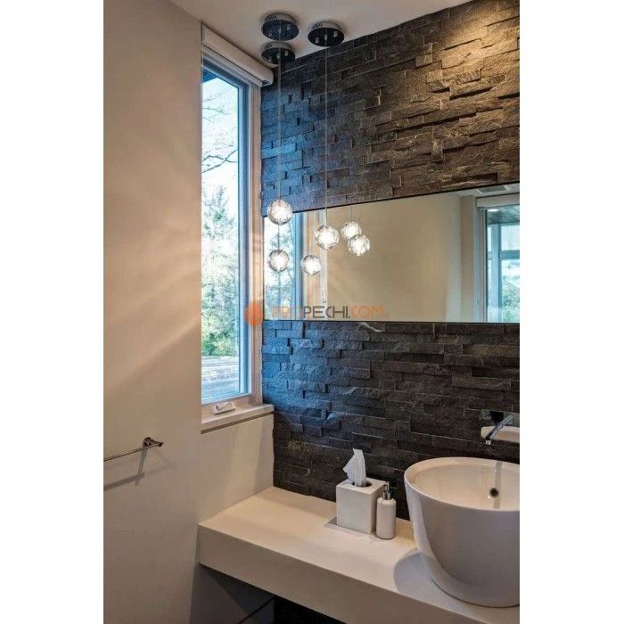 Панель Неоклассик сланец черный (600х150мм) упак. (6шт/0,54м2)