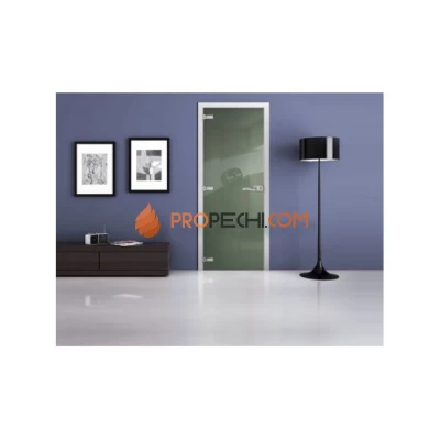 Стеклянная межкомнатная дверь DoorWood с фотопечатью Ral 6021, 2000х700 мм