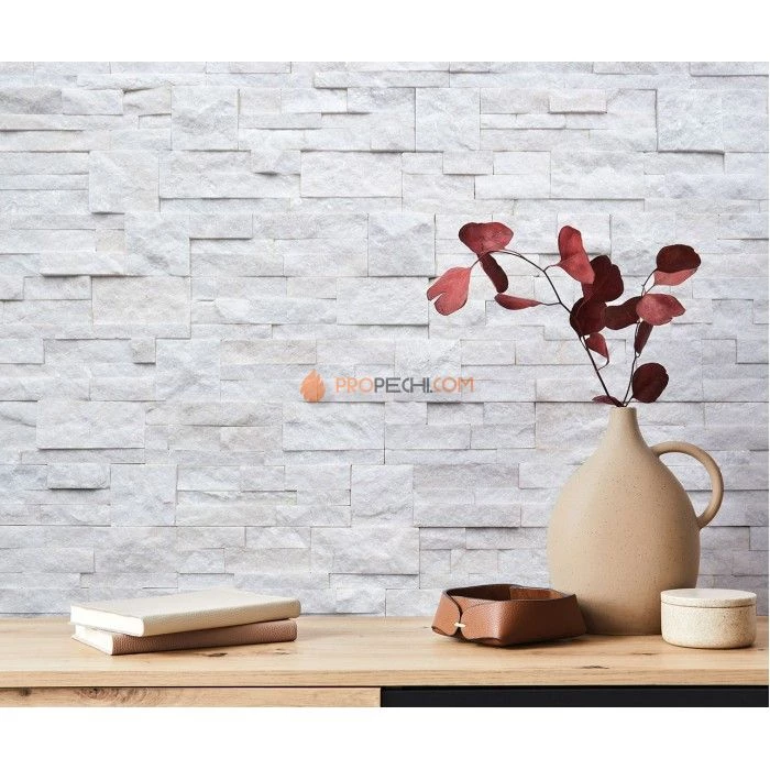 Панель Модерн Кварцит Белый (350х180мм) упак. (6шт/0,378м2)