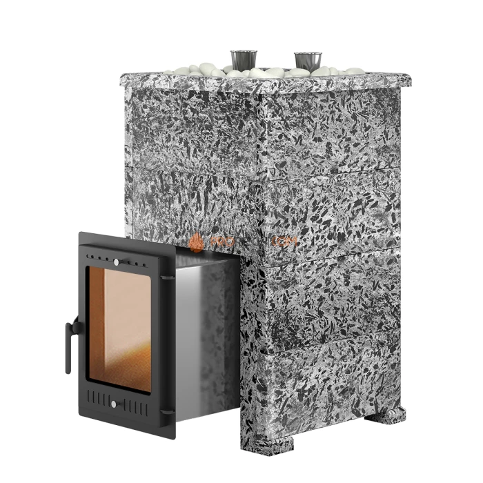 Дровяная печь для бани Эверест Steam Master 38 INOX Пироксенит Элит, S-40