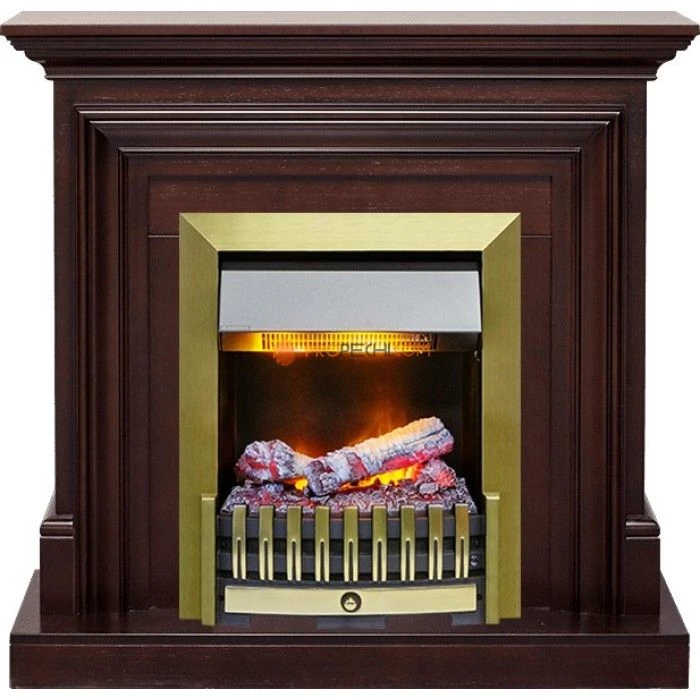 Каминокомплект Dimplex Bradford - Темный дуб с очагом Danville Antique Brass FB2