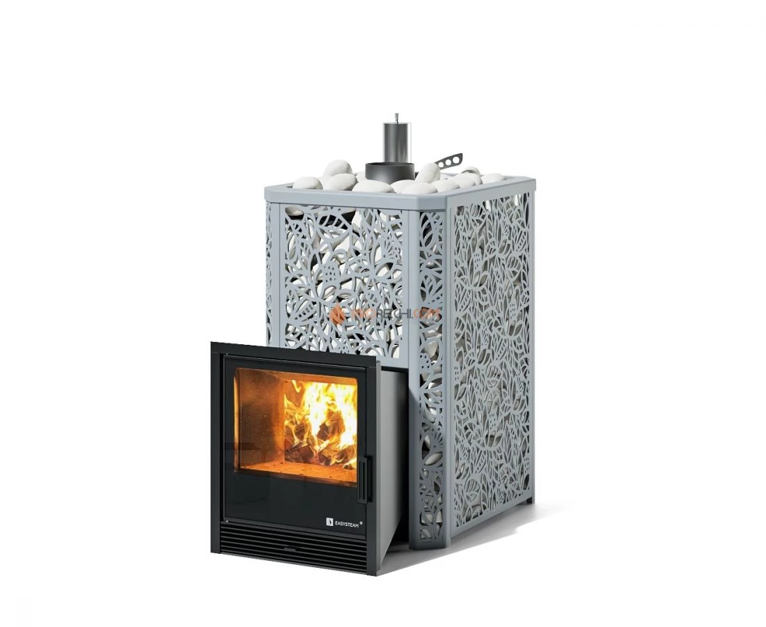 Печь для бани Изистим Ялта 15 К/2024 Хохлома серый