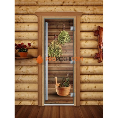 Дверь для бани DoorWood Престиж Фотопечать А004, 2000x800 мм