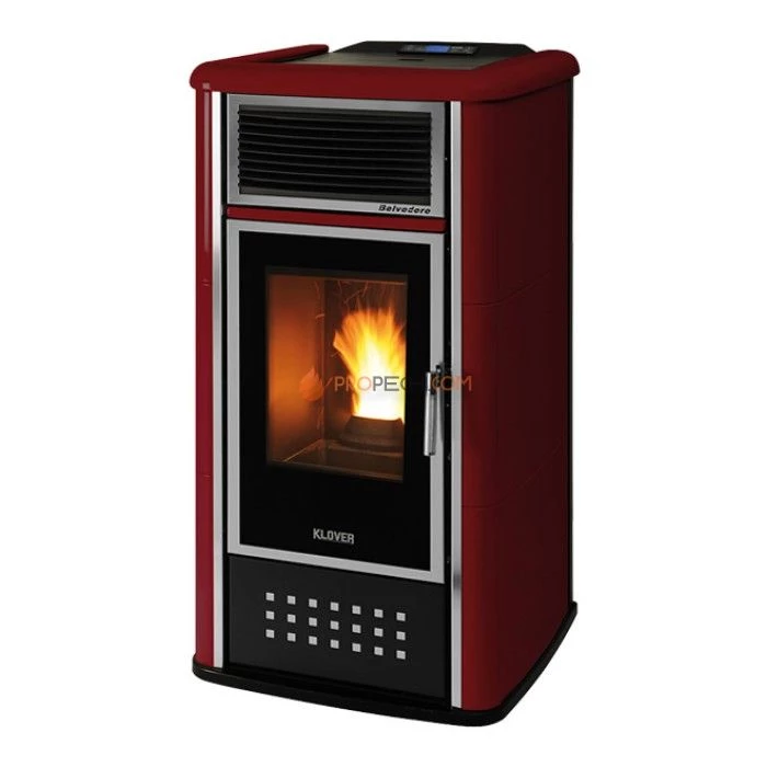 Отопительная печь Klover BELVEDERE 22 TOP (бордо)