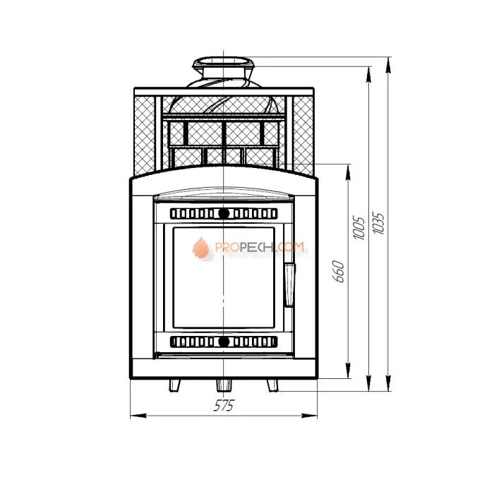 Чугунная печь для бани Атмосфера XL+ сетка нержавейка