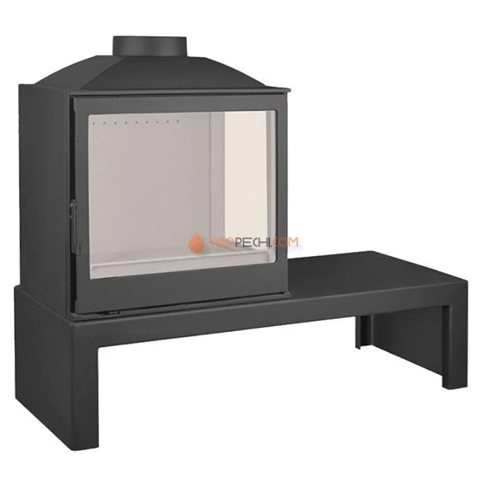 Печь-камин Liseo Castiron LCI 5 GFR Table, стекло справа