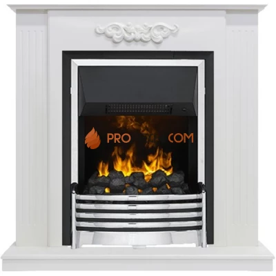 Каминокомплект Dimplex Lumsden - Белый дуб с очагом Flagstaff