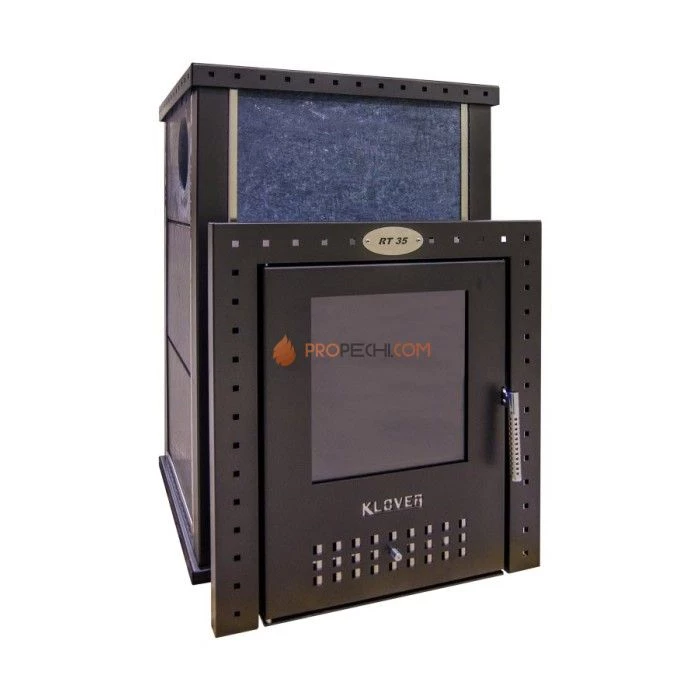 Дровяная печь для бани Klover RT 35 ( Серпентинит 30мм)