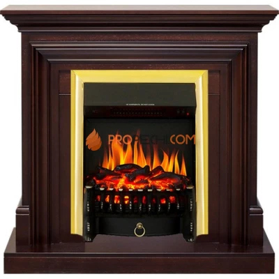 Каминокомплект Royal Flame Bradford - Темный дуб с очагом Fobos FX Brass