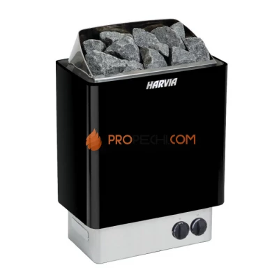 Электрическая печь Harvia Trendi Kip45T Black (со встроенным пультом)