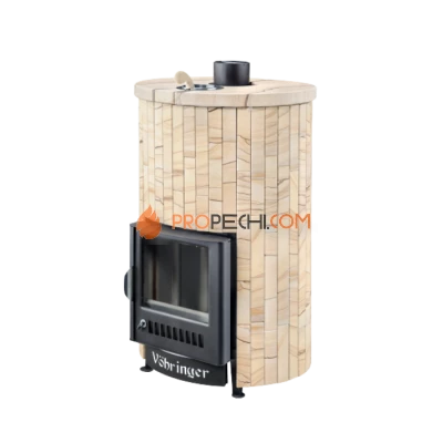 Дровяная печь для бани Ферингер Уют-25 до 25 м³ - Окаменевшее дерево наборный