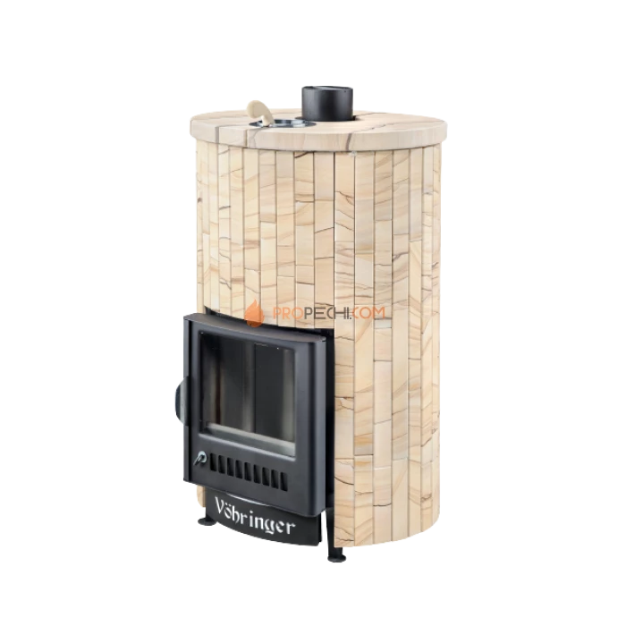 Дровяная печь для бани Ферингер Уют-25 до 25 м³ - Окаменевшее дерево наборный