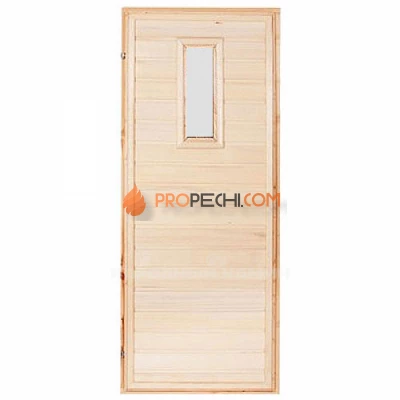 Дверь для бани 1900х700 мм осиновая со стеклом