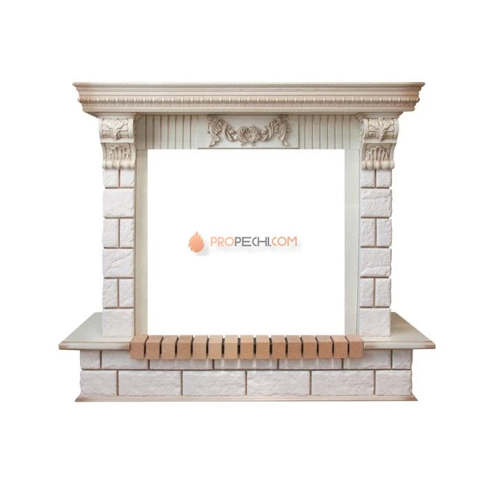 Портал Dimplex Pierre Luxe Император - Слоновая кость с патиной / Шампань