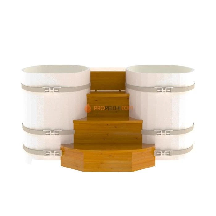 Подиум BentWood на 2 купели 0,76х1,16 Рустик натуральный