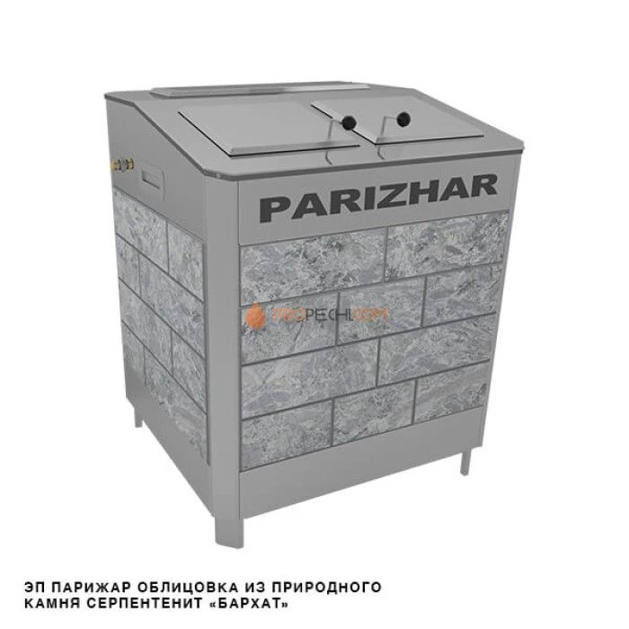 Электрическая печь Инжкомцентр ВВД ПАРиЖАР 24 кВт / 380 В (серпентинит Бархат), паротермальная