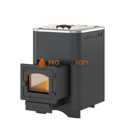 Дровяная печь для бани Везувий Русичъ Антрацит 16 (ДТ-3С) 