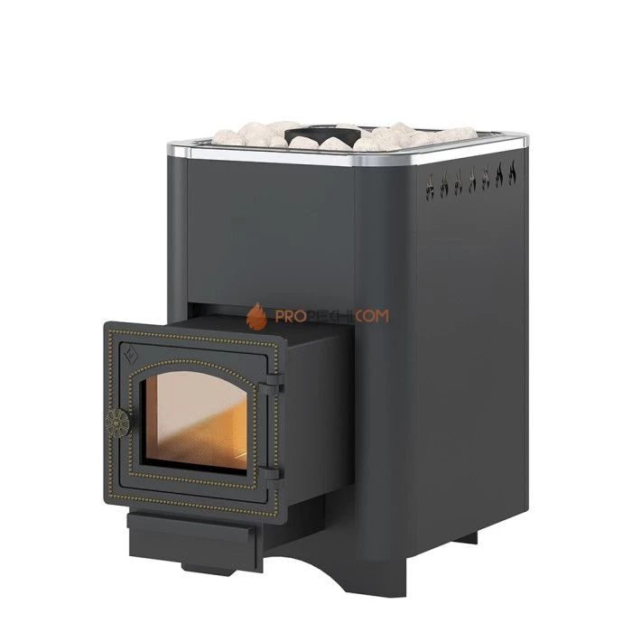 Дровяная печь для бани Везувий Русичъ Антрацит 16 (ДТ-3С) 