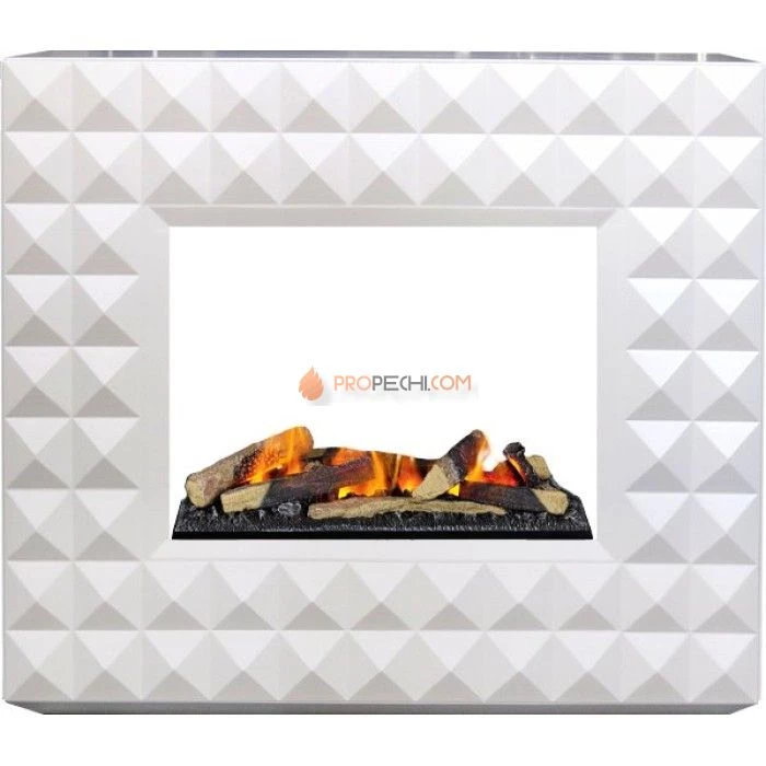 Каминокомплект Dimplex Diamond - Бьянко белый с очагом Cassette 600 LNH-INT (с дровами)