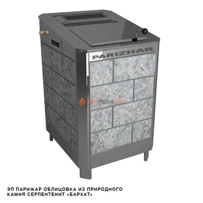 Электрическая печь Инжкомцентр ВВД ПАРиЖАР 4,25 кВт / 220 В (серпентинит Бархат), паротермальная