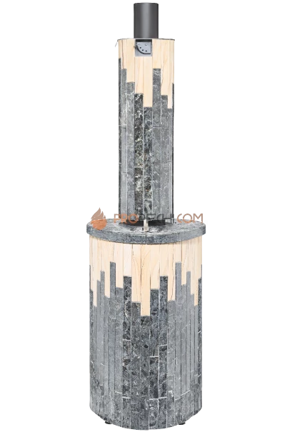 Банная печь Ферингер Малютка Пироксенит + "Окаменевшее дерево"