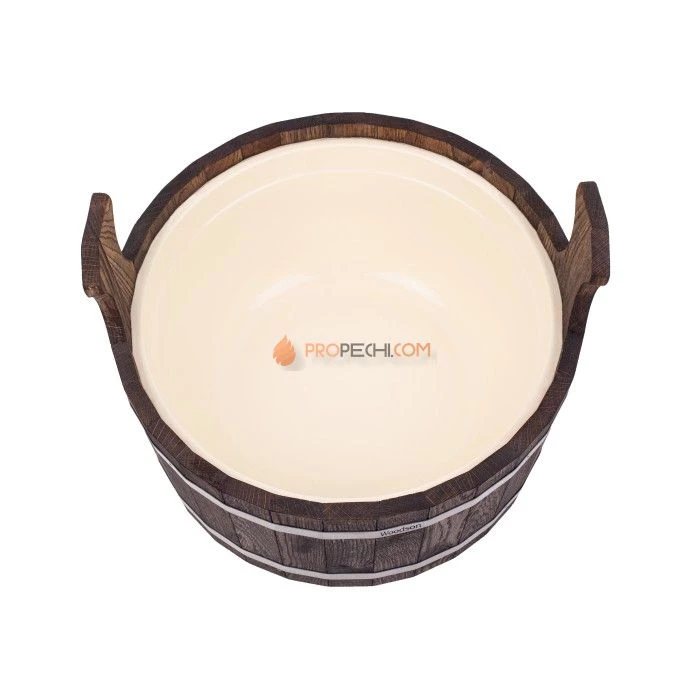 Шайка Woodson с пластиковой вставкой, 12 л, дуб в тёмном