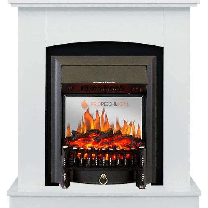 Каминокомплект Royal Flame Barcelona (разборный) - Белый с очагом Fobos FX M Black
