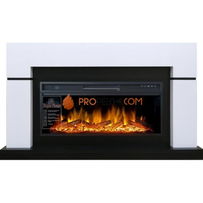 Каминокомплект Royal Flame Lindos - Белый (Ширина 1470мм) с очагом Vision 42 LOG LED