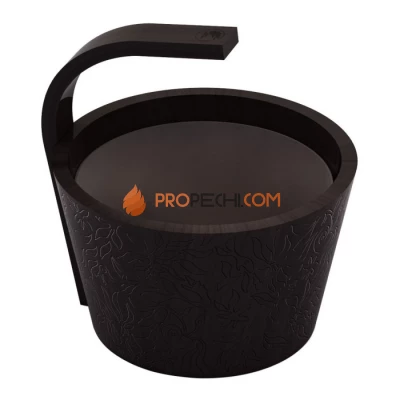 Ведро SAWO Dragonfire 342-BL-DRF (чёрный цвет, 4 литра)