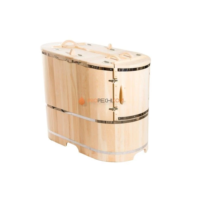 Фитобочка полулежачая НКЗ PREMIUM ЛЮКС из кедра, 115x78x140 см / 40 мм