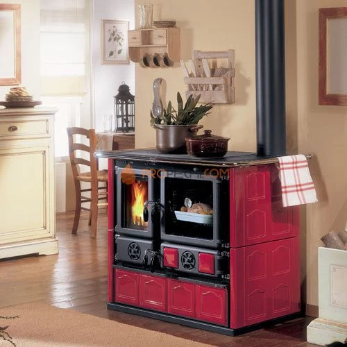 Печи-камины La Nordica Rosa 5.0 Maiolica Bordeaux Бордовый