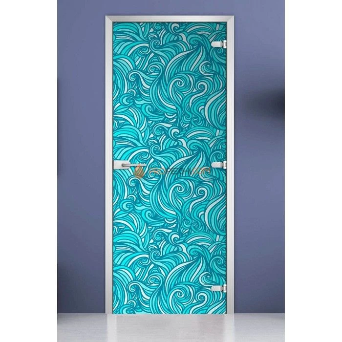 Стеклянная межкомнатная дверь DoorWood с фотопечатью Textures-10, 2000х800 мм