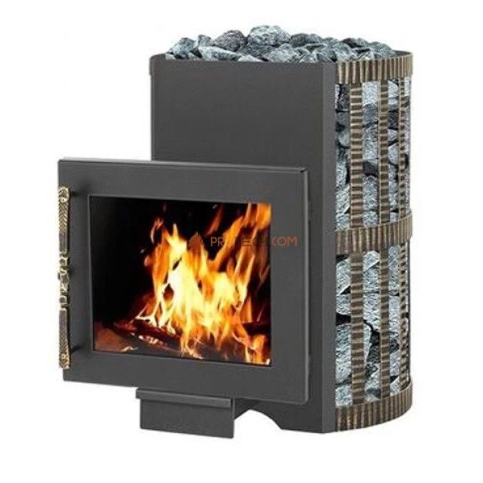 Дровяная печь для бани Везувий Скиф Ковка 28 Панорама