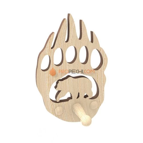 Крючок Лапа светлый, фанера