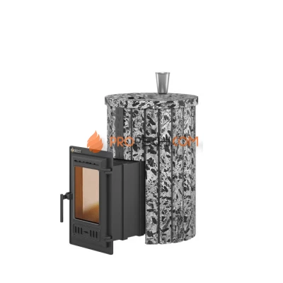 Чугунная печь для бани Эверест Steam Master 18 Ламель Пироксенит Элит, S-20