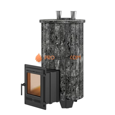 Чугунная печь для бани Эверест Steam Master 44 Ламель Пироксенит, S-20