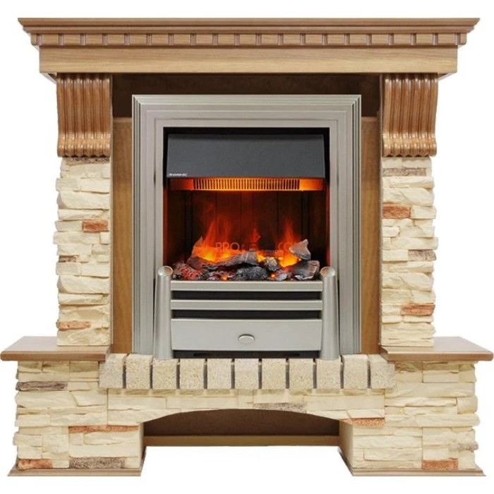 Каминокомплект Dimplex Pierre Luxe - Дуб / Сланец с очагом Chesford