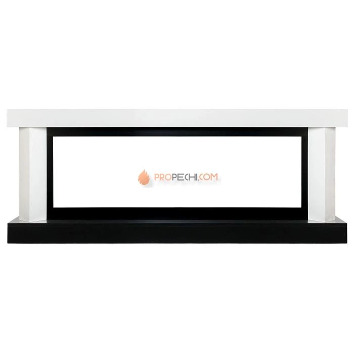 Каминокомплект Royal Flame Vancouver 60 - Белый с черным с очагом Vision 60 LOG LED