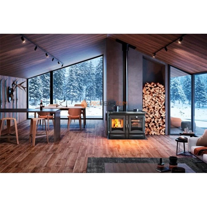 Печь-камин La Nordica Alaska Nero antracite (черный антрацит)