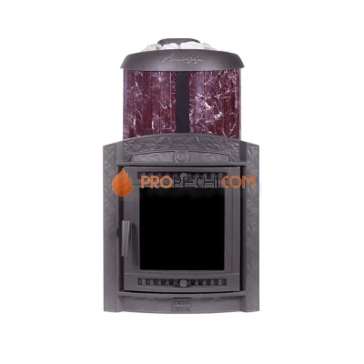 Банная печь Атмосфера XL в ламелях "Россо Леванто" наборный