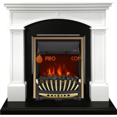 Каминокомплект Royal Flame Langford - Белый с черным с очагом Aspen Gold