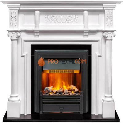 Каминокомплект Dimplex Oxford - Белый с очагом Brookline Black